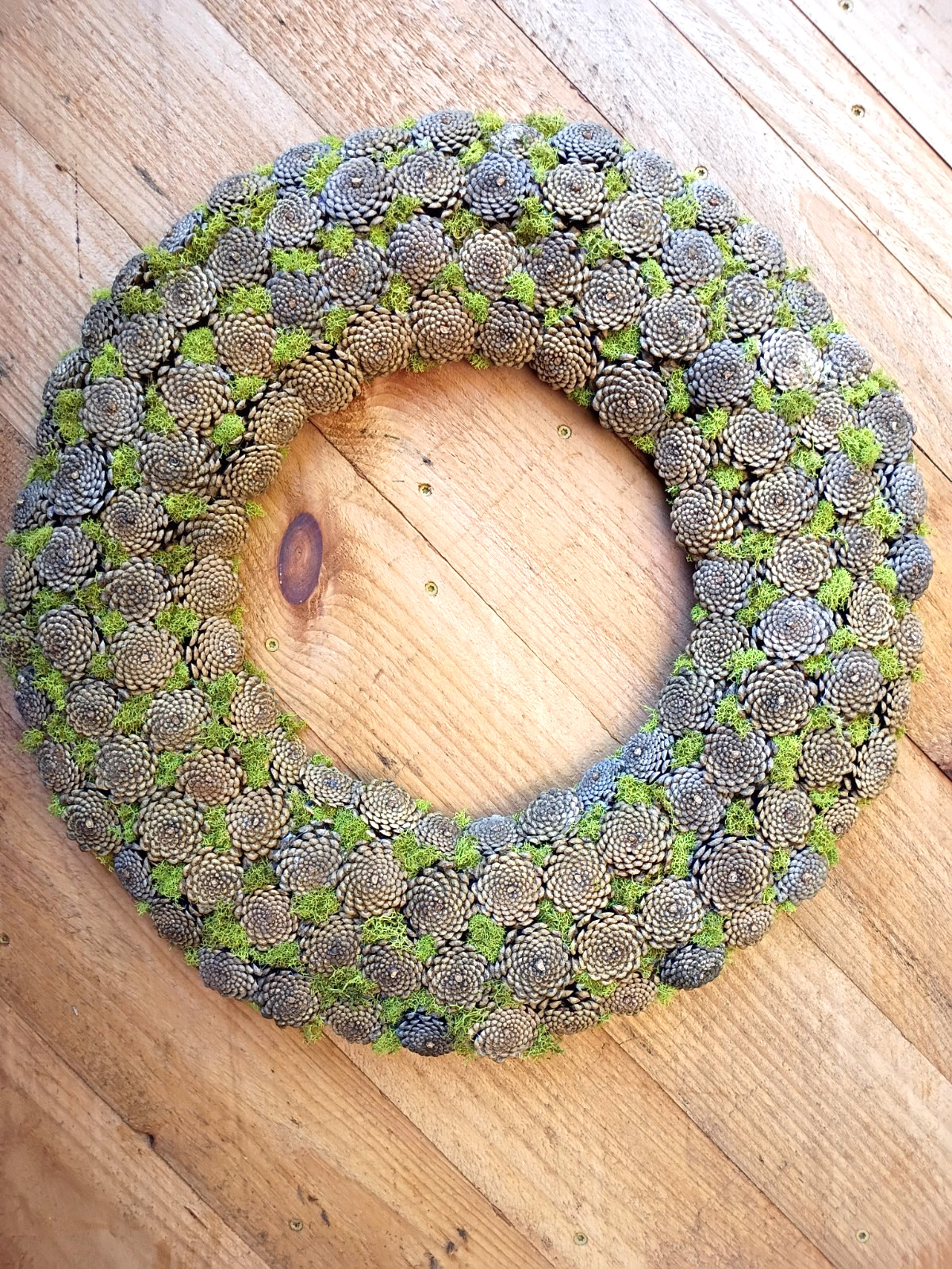 Rustic Handmade Handmade Pine Cone Wreath Fall Winter Home Natural Decor