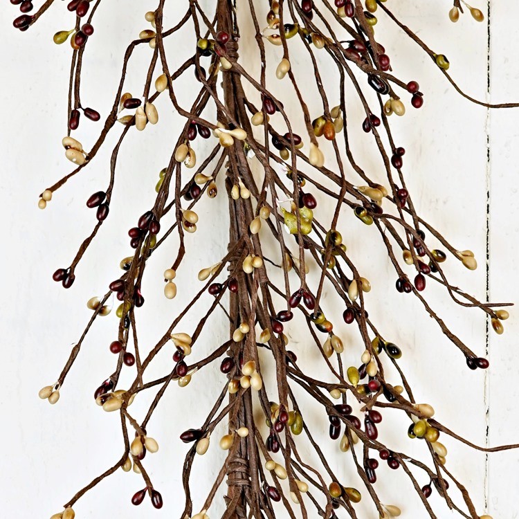 Pip Berry Garland in Oaklawn – 4.5′ / 4.5 FT / 54″ – Burgundy Green Brown Tan