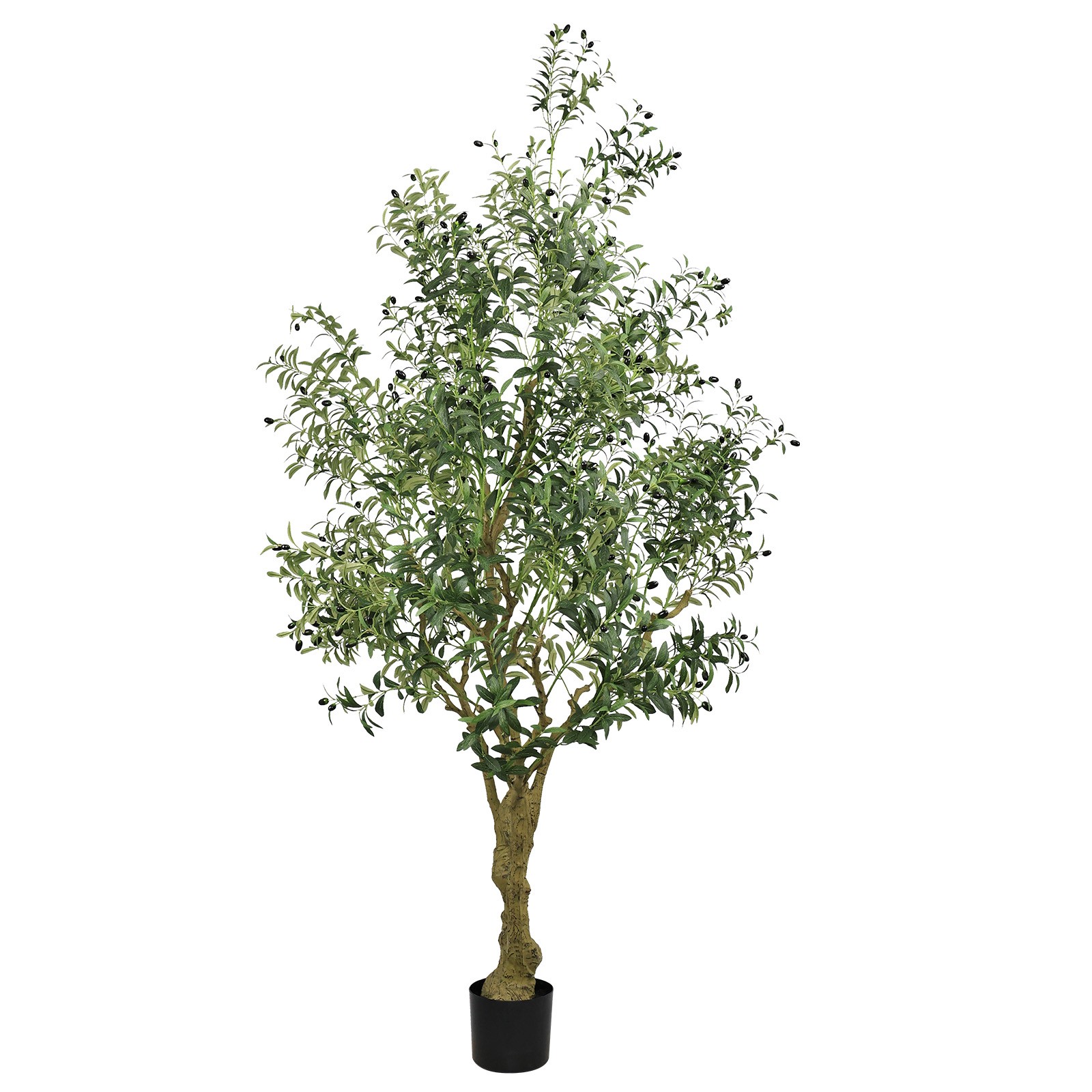 8FT Tall Artificial Olive Tree Large Faux Potted Tree Indoor/Outdoor Decor