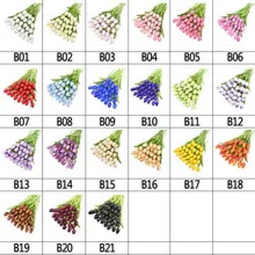 5/10pcs 3.5cm Artificial Tulip Flowers Plant Bouquet For Home And Hotel Display