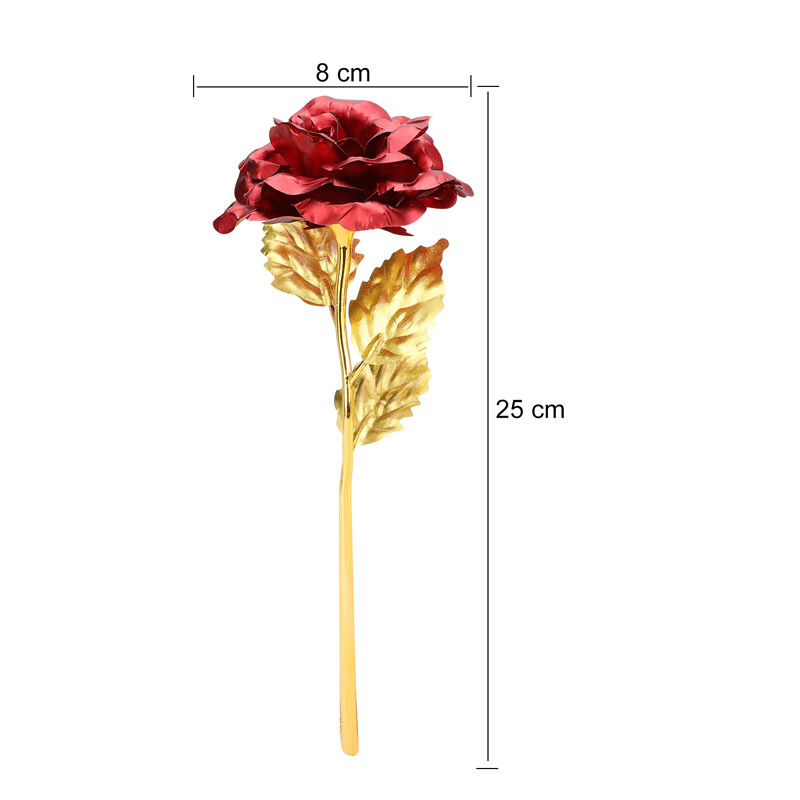 Gold Plated Real Rose 24K Dipped Flower Valentine’s Day Love Gift For Her Decor