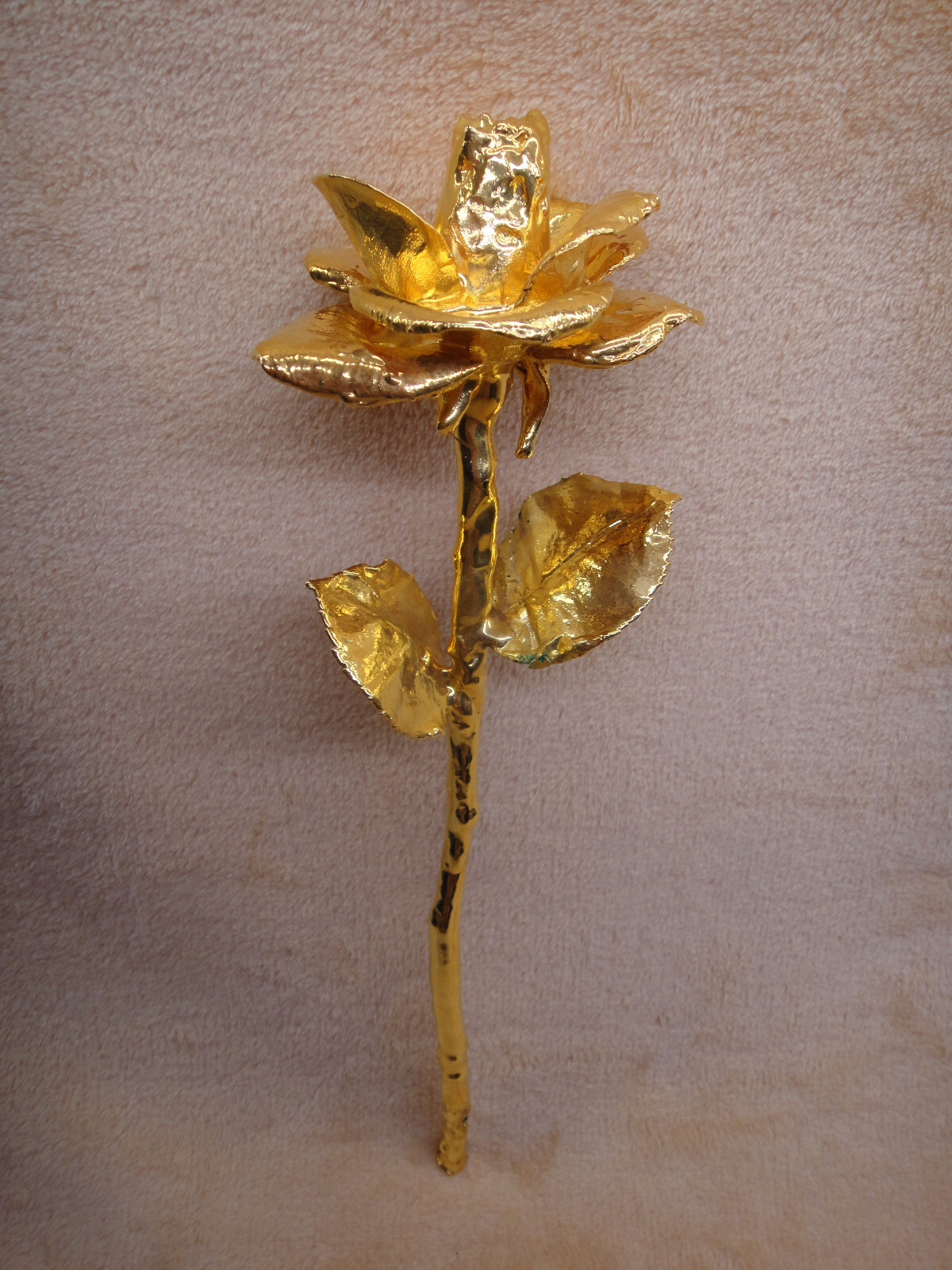 Gold Plated Long Stemmed Rose 11″