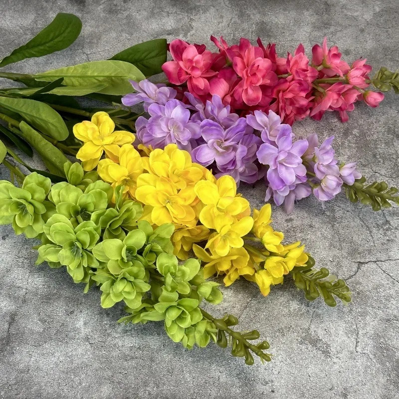 Big Artificial Hyacinth Violet flower branch fleurs artificielles for autumn fal