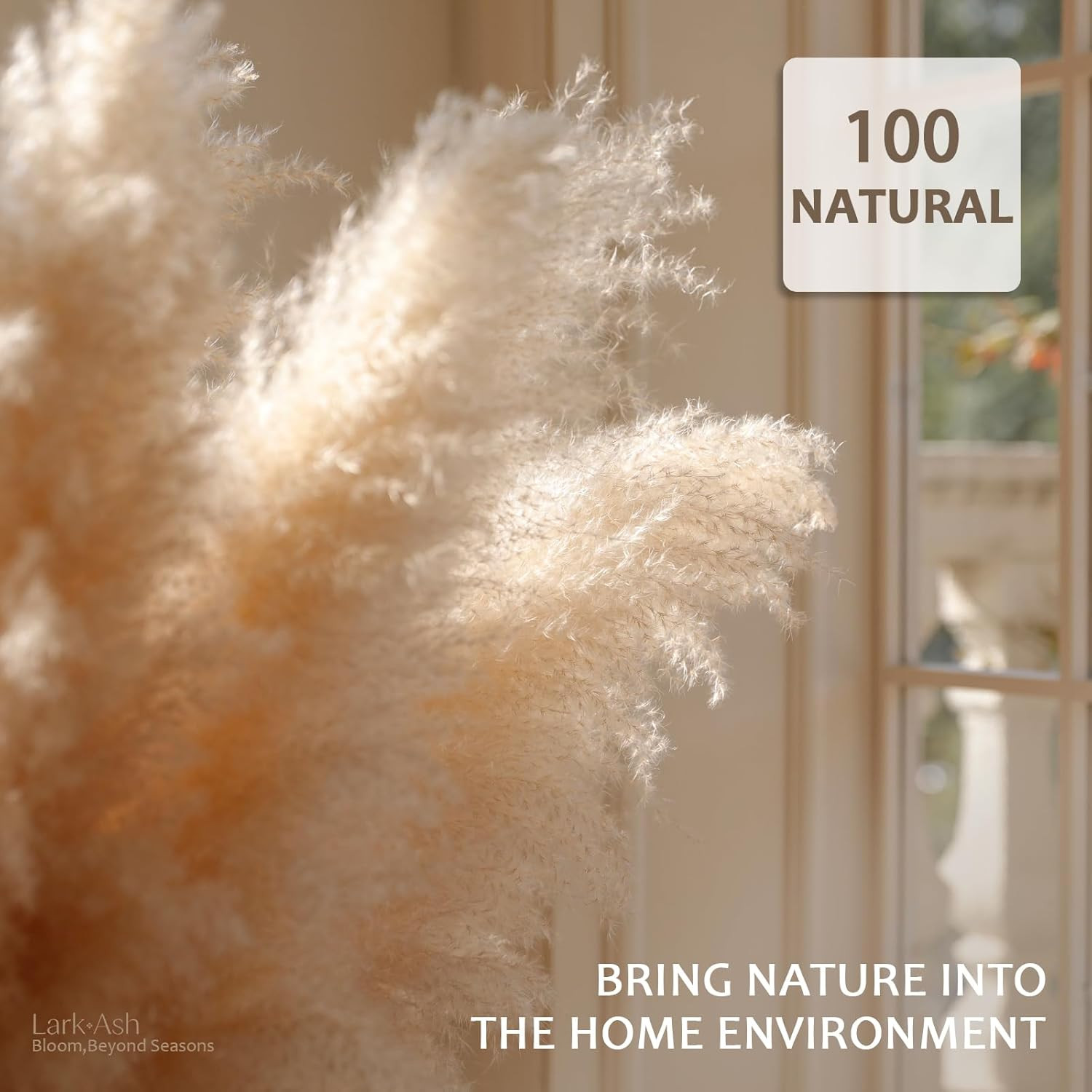 55Inch 15Pcs Tall Pampas Grass for Floor Vase-Dried Pampas Grass Decor Tall Brow