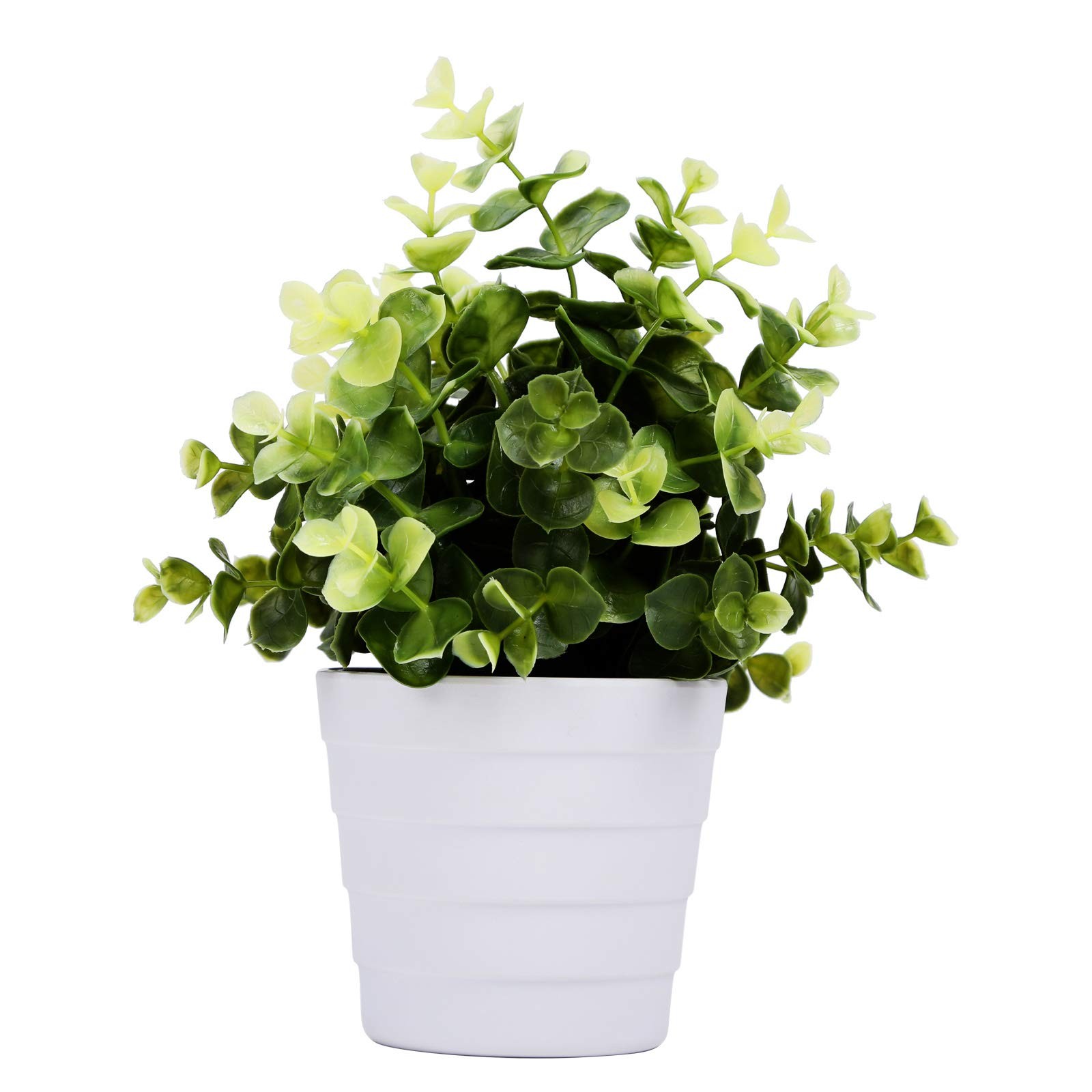 Small Fake Plant Potted Artificial Indoor Eucalyptus Green Home Office Decor