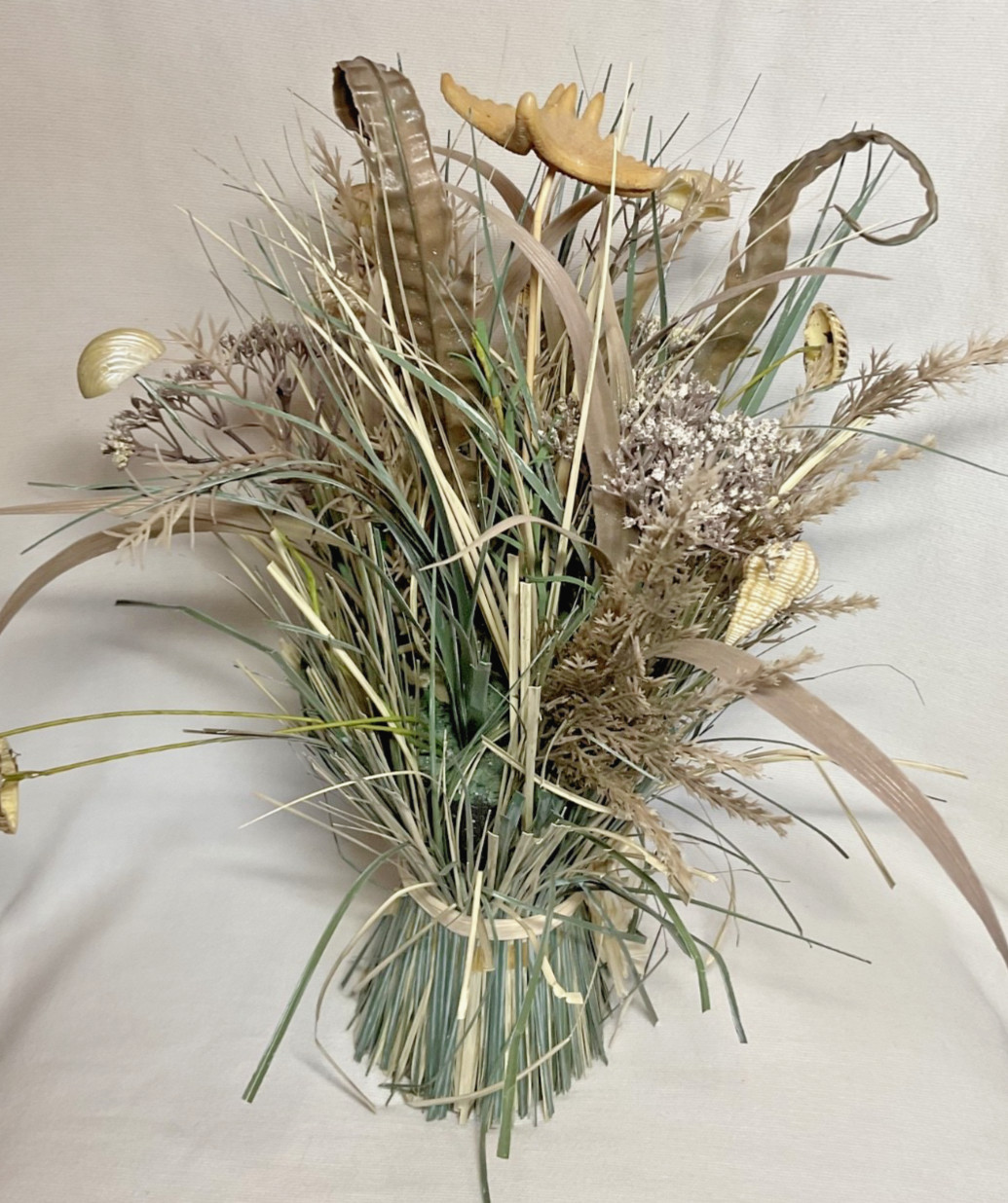Medium Size Bundled Flower Arrangement Shells 16″ Tall.