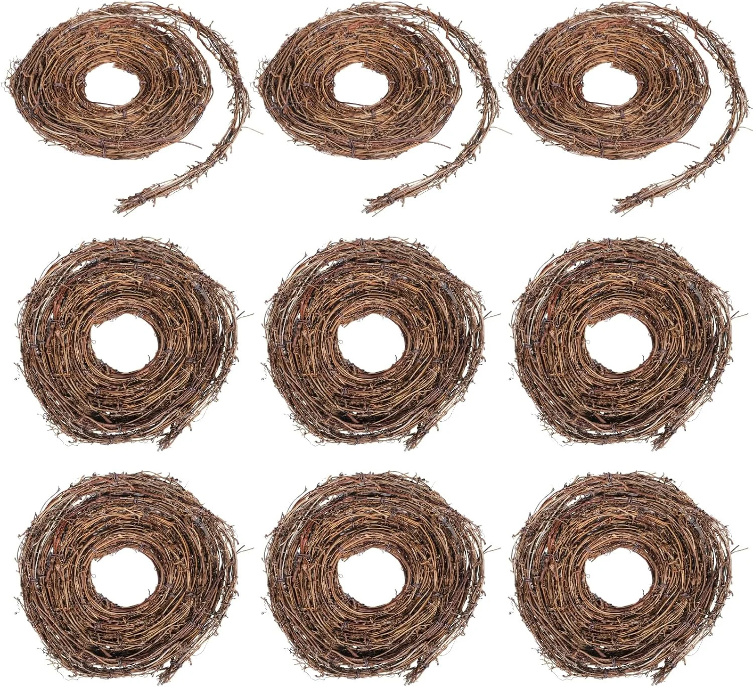 9 PCS Grapevine Garland – DIY Crafts Natural Grapevine Twig Vines, 15 Feet Vines