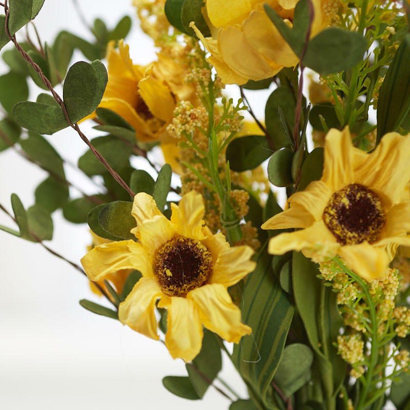 Factory Direct Craft Yellow Artificial Cosmos Daisy and Heather Spray