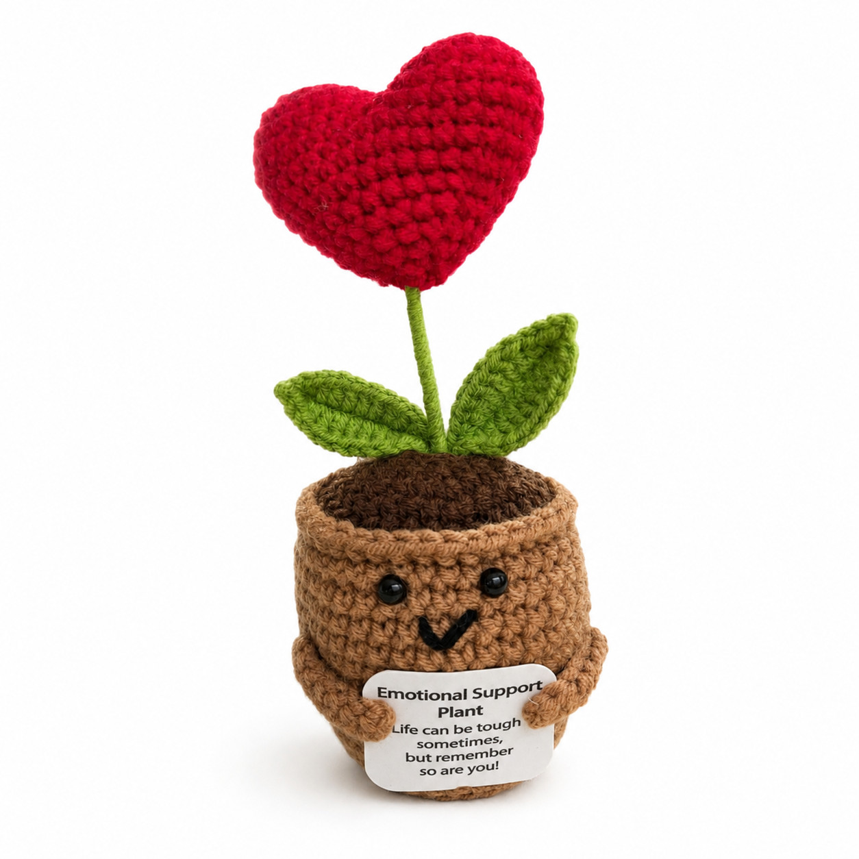 Handmade Crochet Flower Pot 6in Emotional Support Desk Decor Choose Style