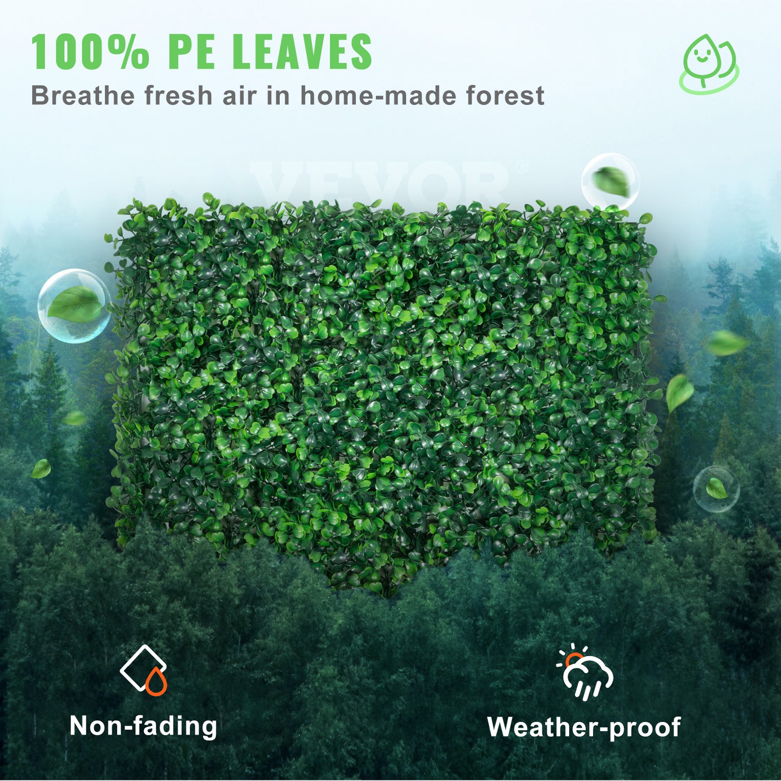 12pcs 20×20″ Artificial Boxwood Wall Hedge Mat Plant Panels Outdoor Grass Fence