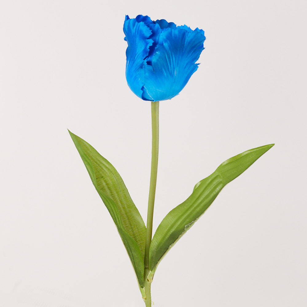 Package of 6 Realistic Spring Faux Blue Parrot Tulip 21″ Stems