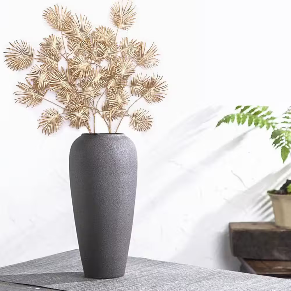 30 In. Artificial Gold Color Family Indoor/Outdoor Plant Type Faux Palm Leaves T