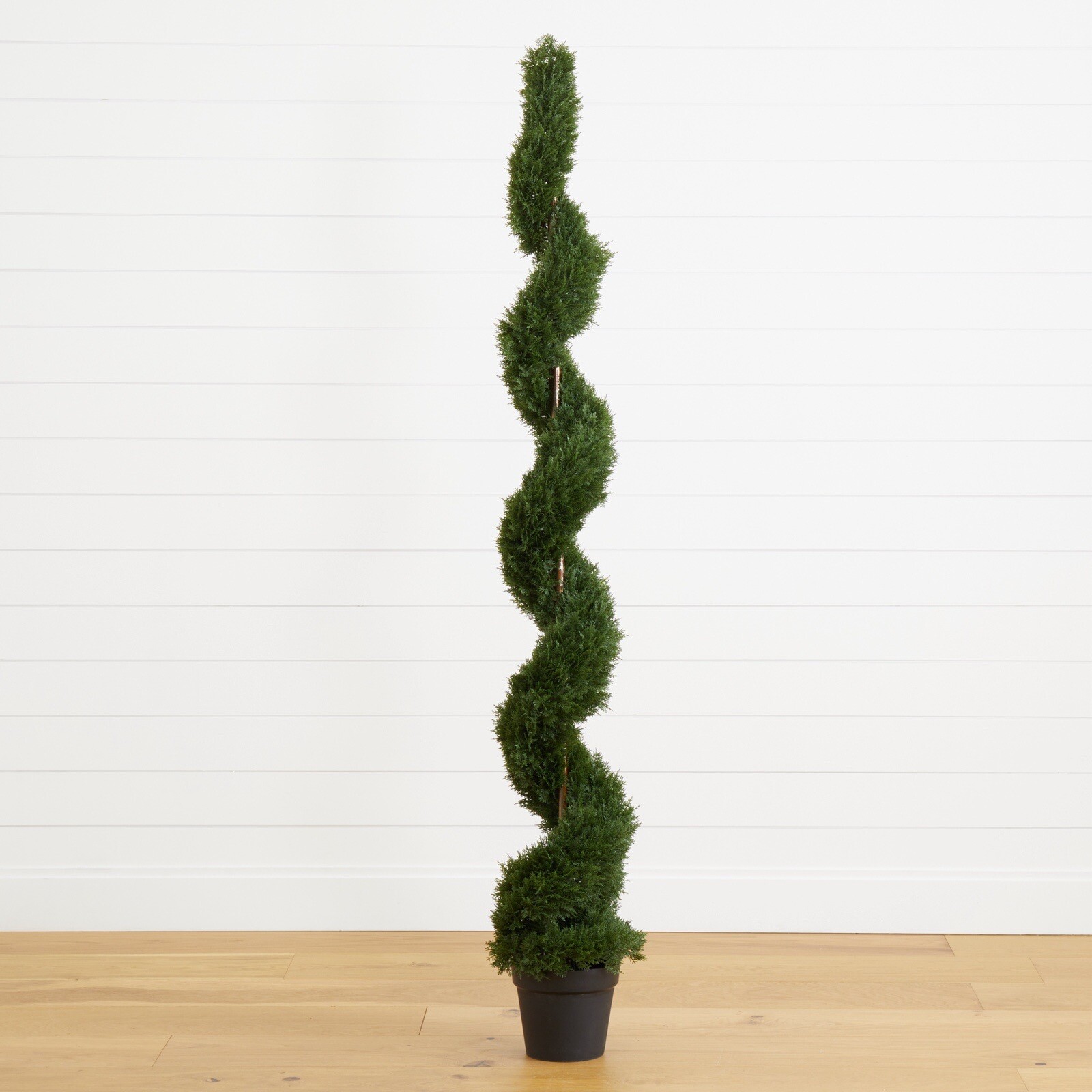 6’ Artificial Cedar Spiral Topiary Tree UV Indoor/Outdoor Home Decor.Retail $309