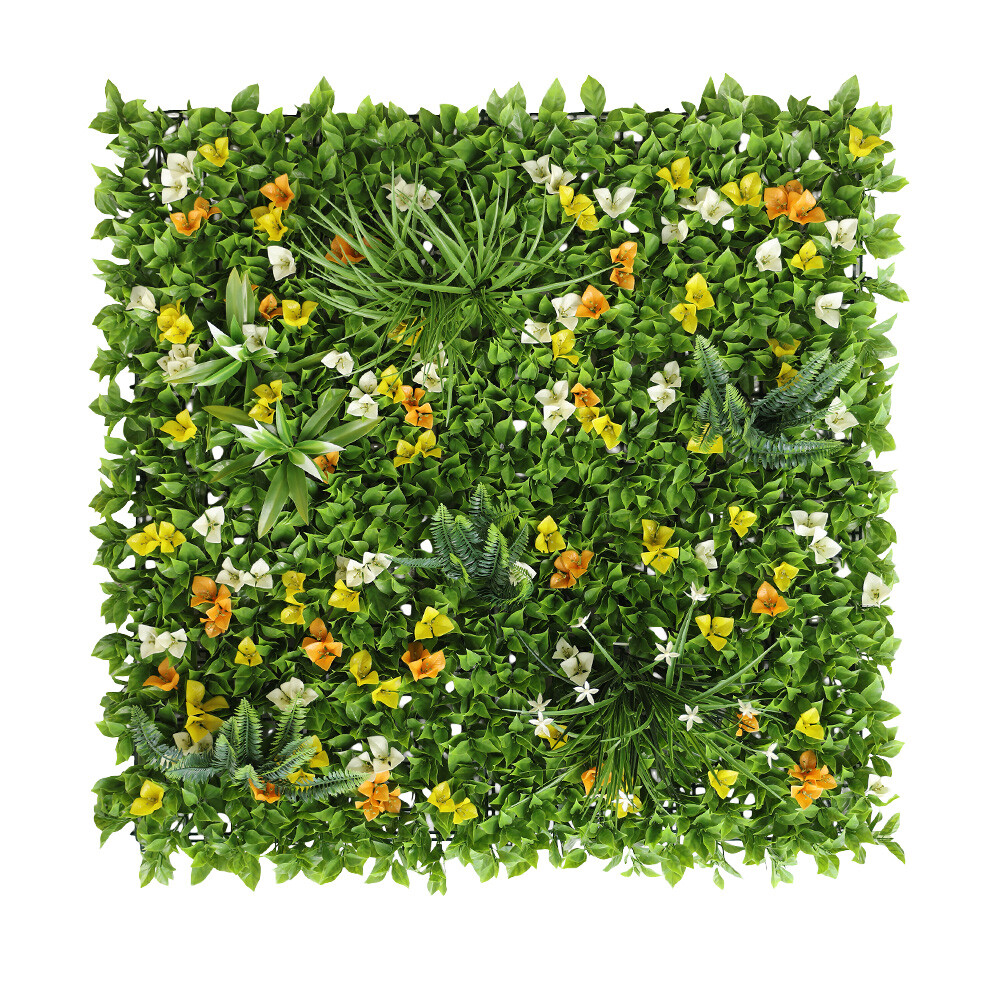 40″x 40″ Artificial 3D Faux Ivy Fence Mixed Panel Mat Wall Fence Hedge Decor #06