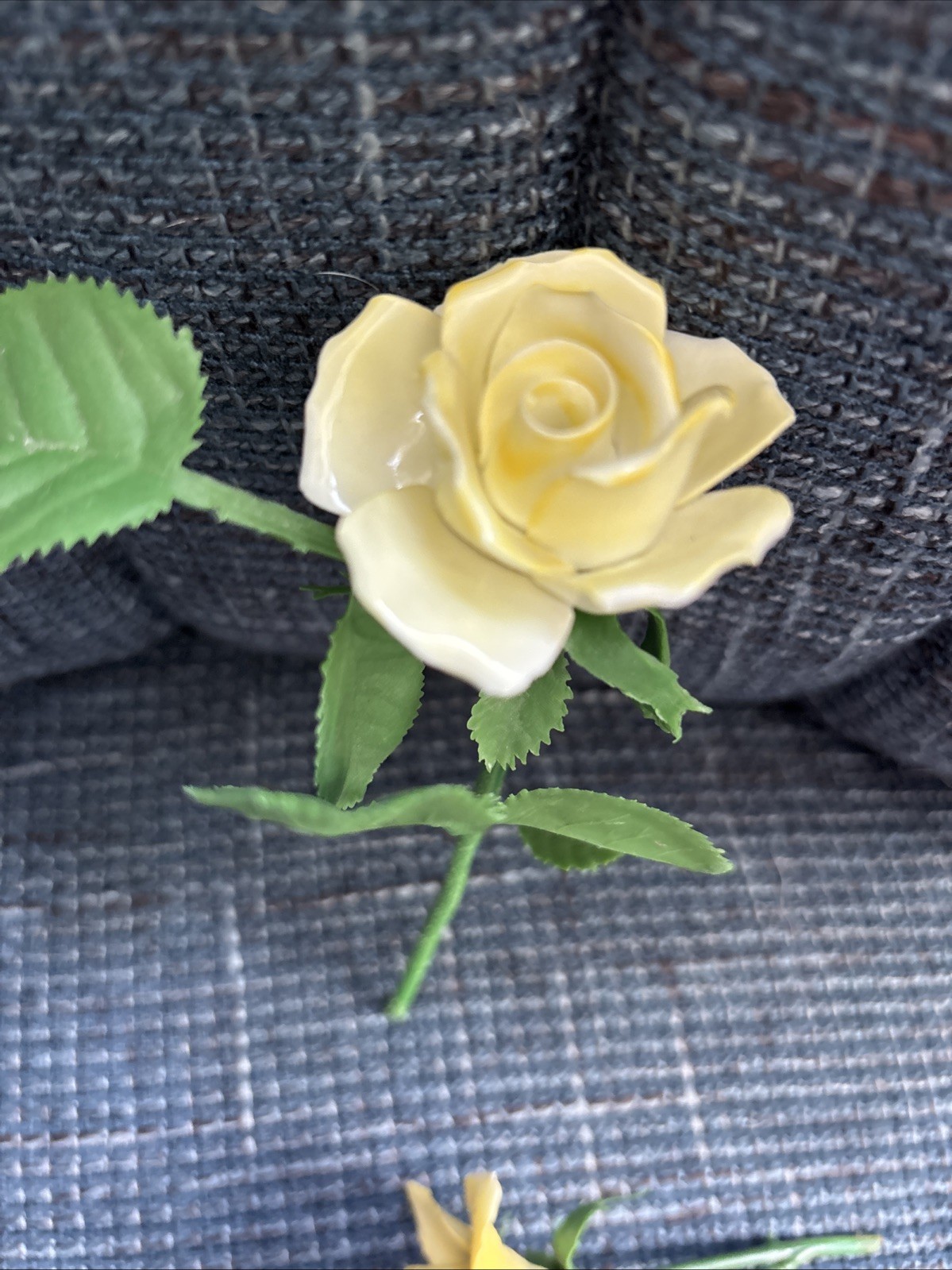 VTG Fine Bone China Flowers Crysanthemum & Yellow Rose Mixed Handmade Realistic