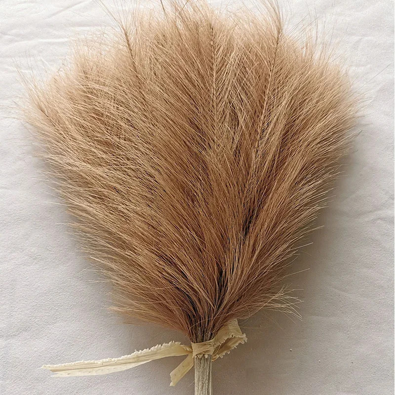 15pc Artificial Pampas Grass Fake Flower Simulated Reed Bouquet for Home Wedding
