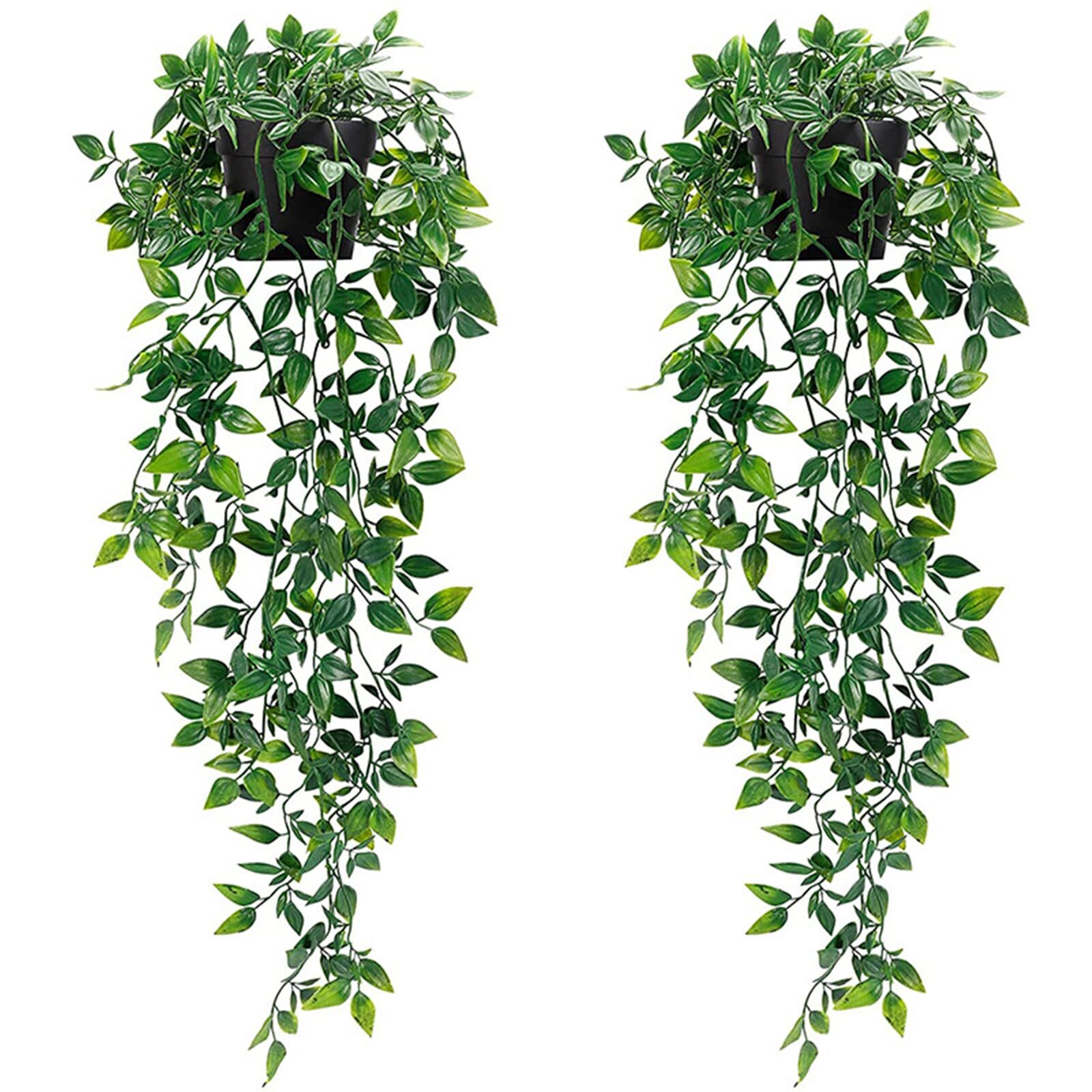Artificial Hanging Plants 2pcs artificial plants indoors in pots Greenery Fak…