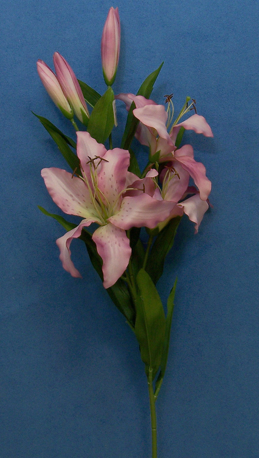 1 Dozen (12) Vintage 29″ Supersilk Tiger Lily Artificial Flower Stems