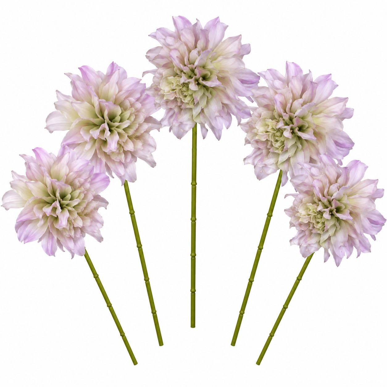 Blush Lavender Dahlia Stem Bundle Faux Flowers Cottagecore Wedding Bouquet Flora