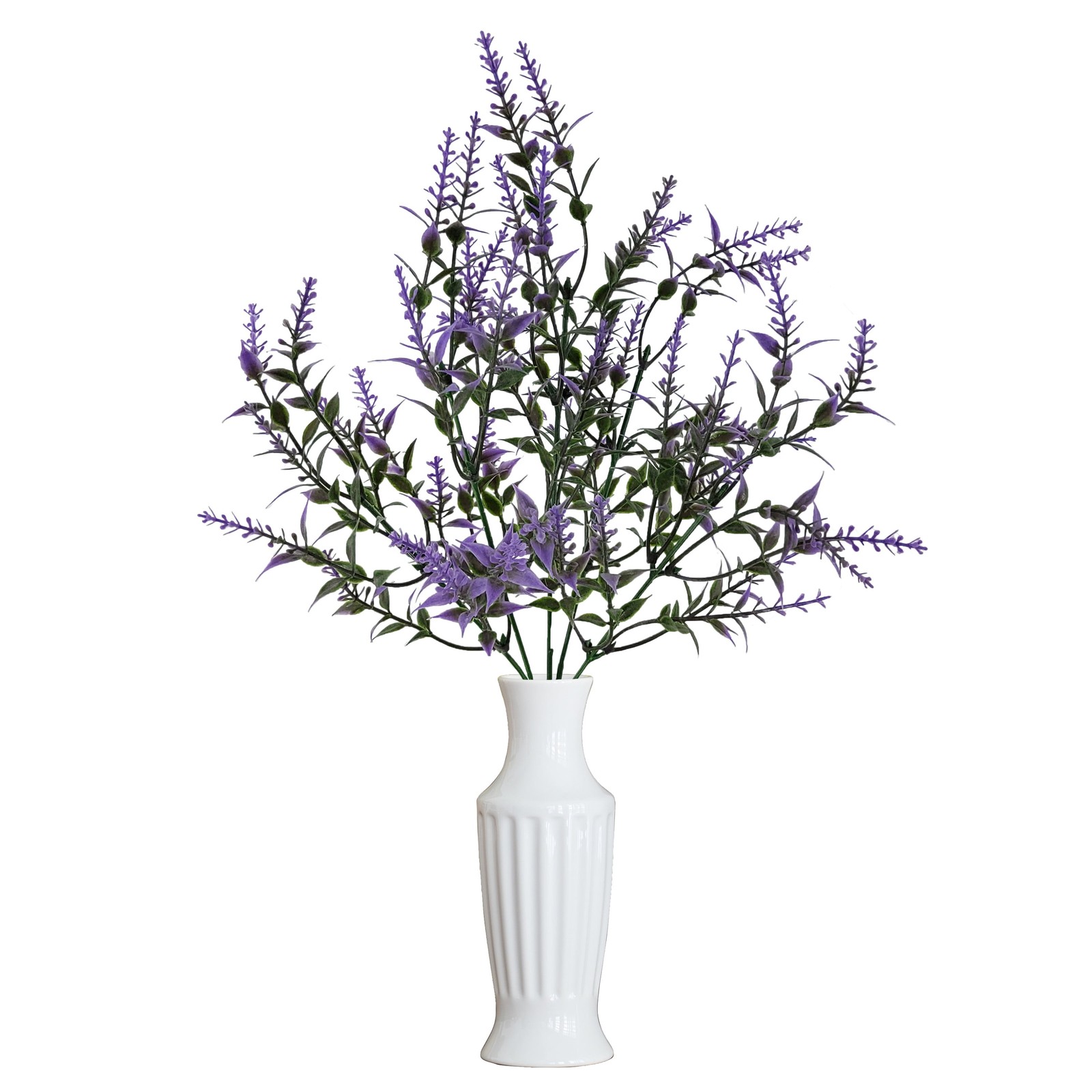 (3pack)Indoor Artificial Flower Lavender Pick,PurpleColor, Assembled Height13.5″