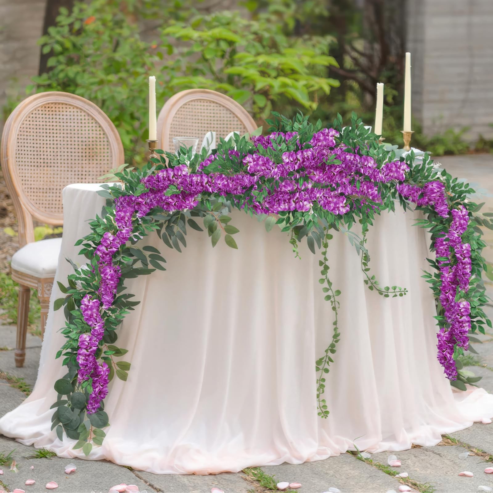 Wisteria Hanging Flowers Wisteria Flowers Vine Garland Wedding Arch Decoratio…