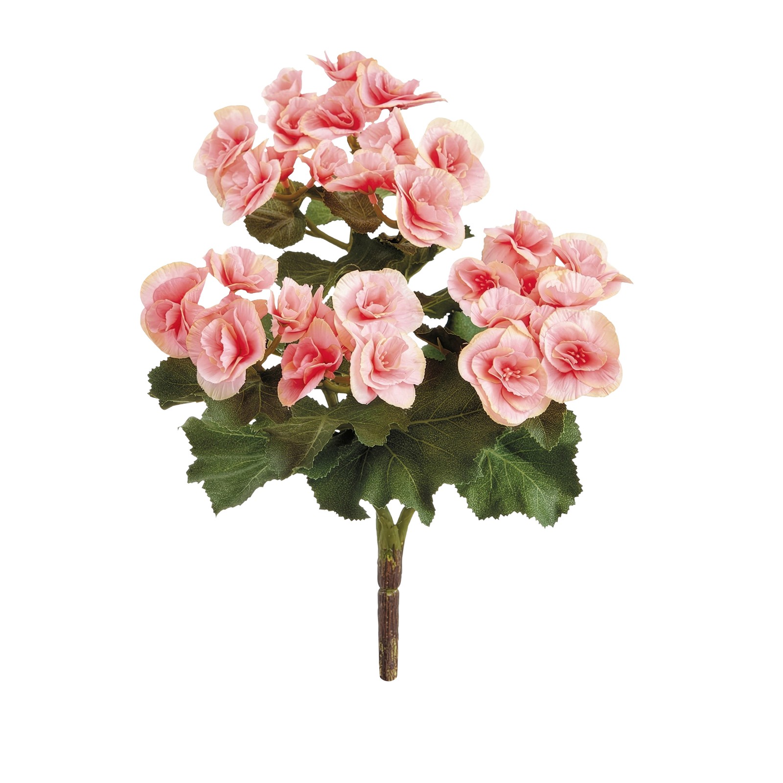 Allstate 10″ Pink and Green Artificial Begonia Floral Bush