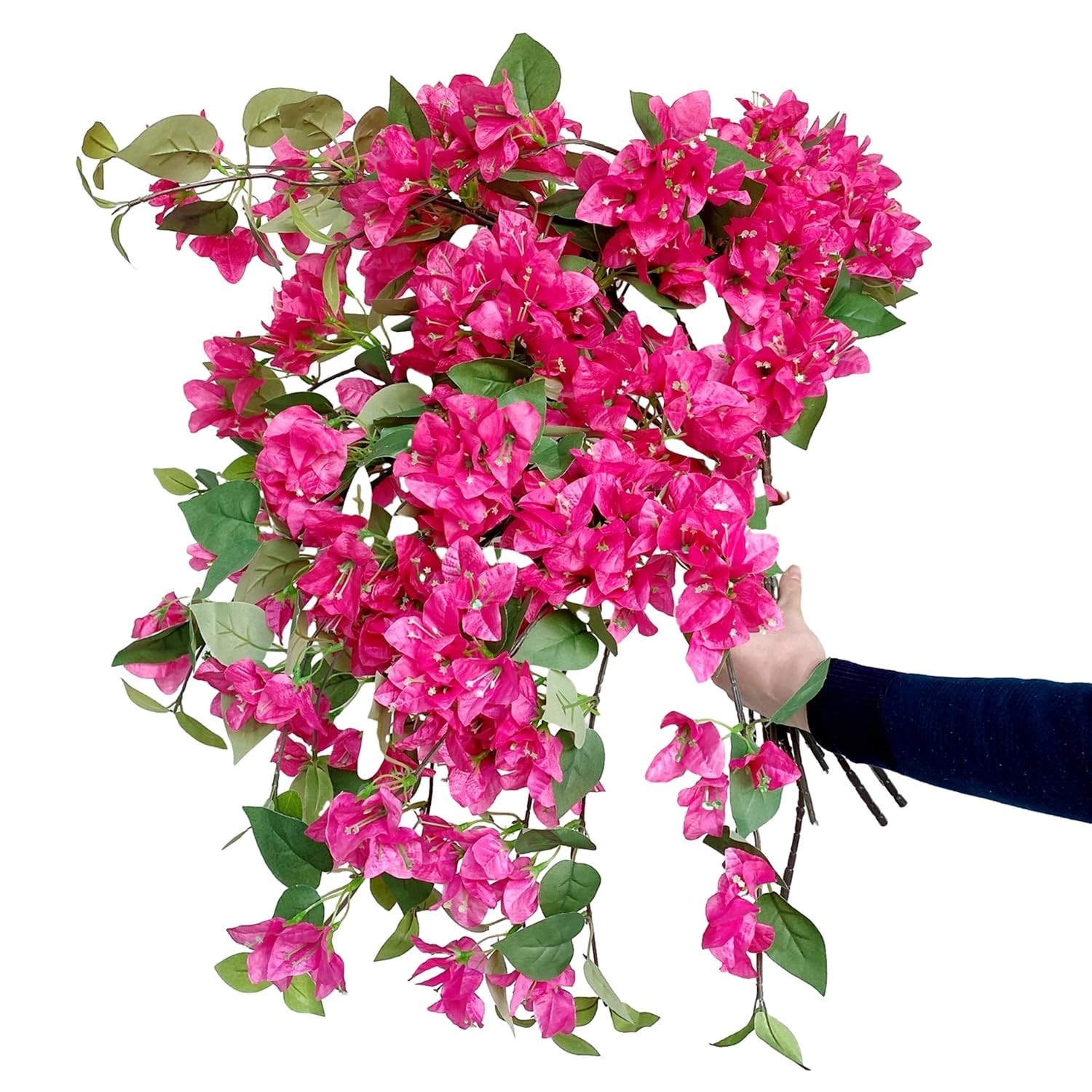 Pack of 20Pcs – Artificial Bougainvillea Flowers Silk Floral Stems Hanging Bo…