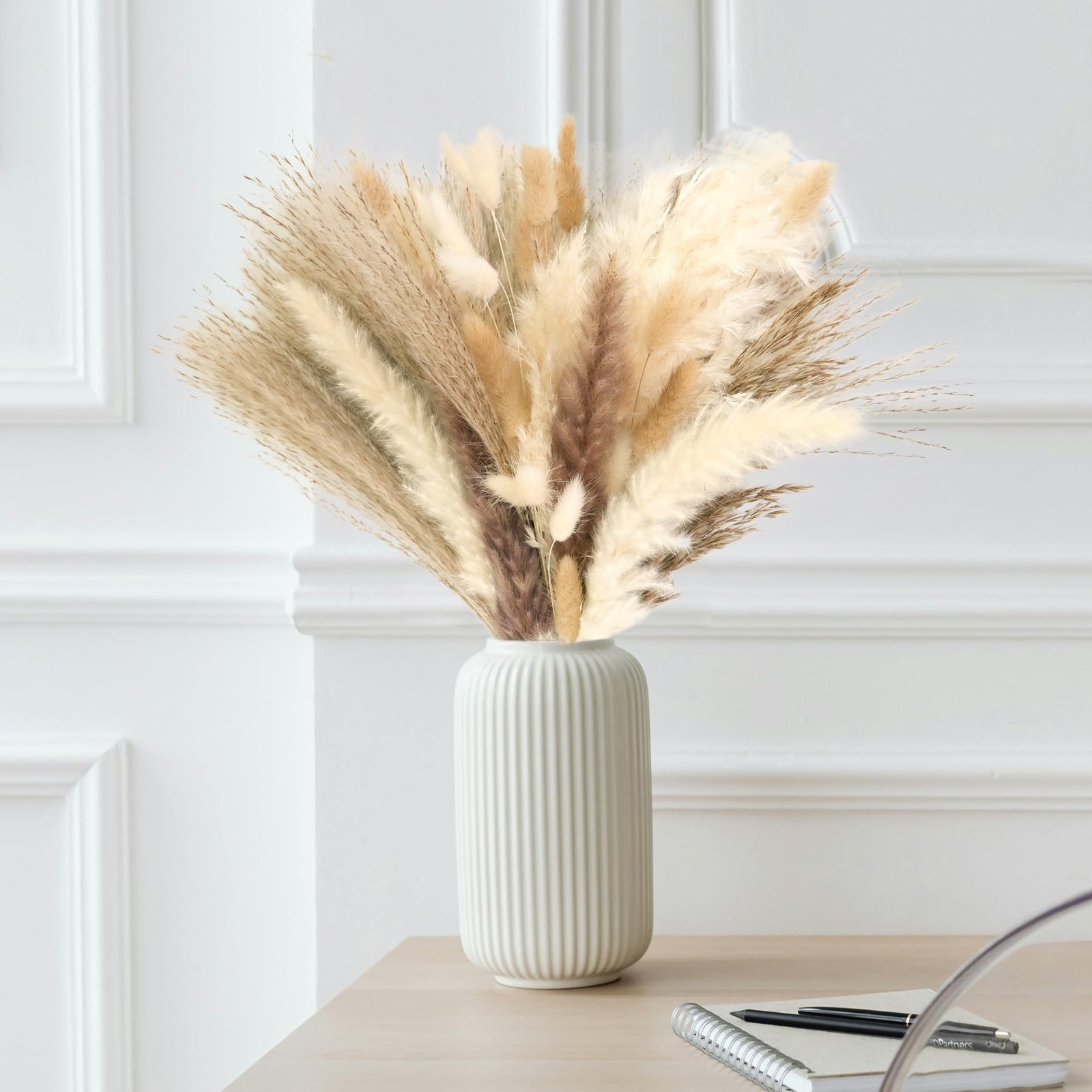 610 PCS Dried Pampas Grass – Wedding & Home Decor, Centerpieces, Boho Style, Nur