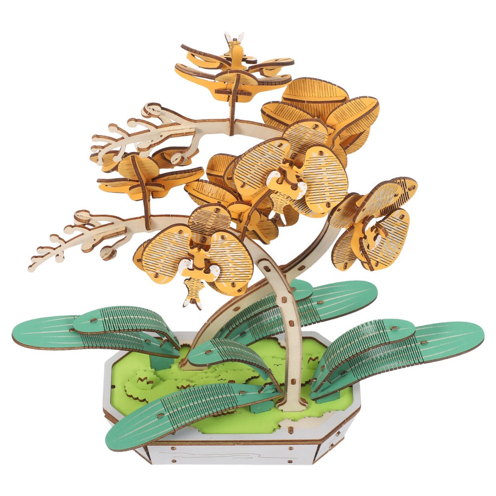 Wooden Floral Assembly Kit 3d Model Flower Artificial Phalaenopsis Bouquet