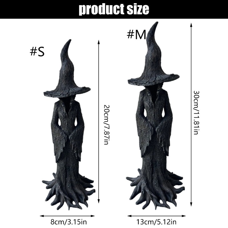 Eerie Season Resin Witch Centerpieces for Halloween Office Decoration