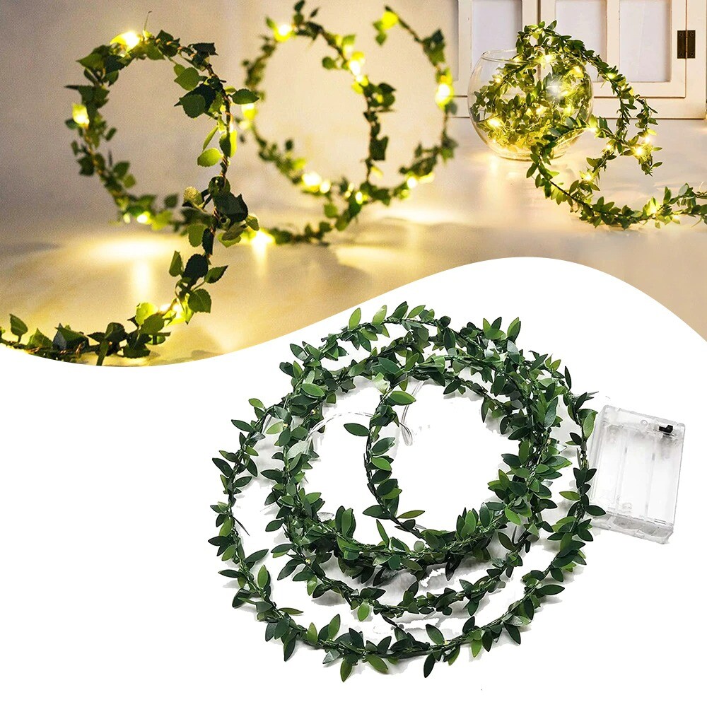 Best 5M Green Leaf Garland String lights for Christmas ,Weddings and Party Deco