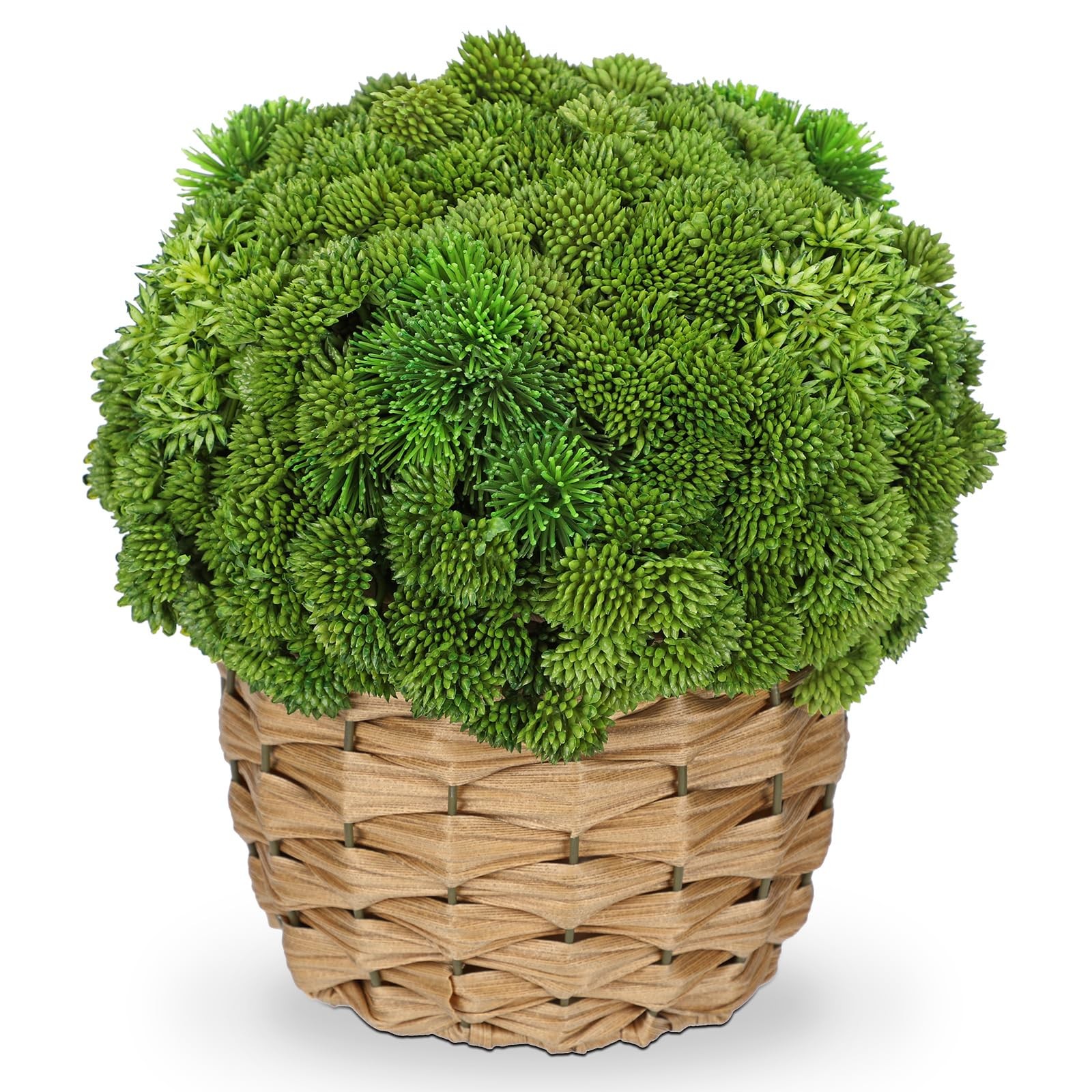 Succulent Plants Artificial Large Fake Succulent Arrangement with Rattan Bask…