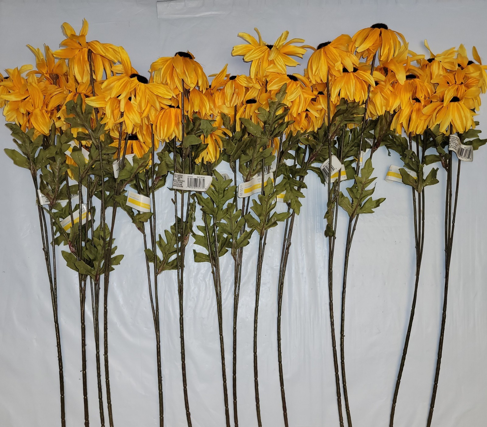 14 Ashland Faux Flowers Yellow Sunflower Lot Stems Picks Craft DIY Fall Harvest