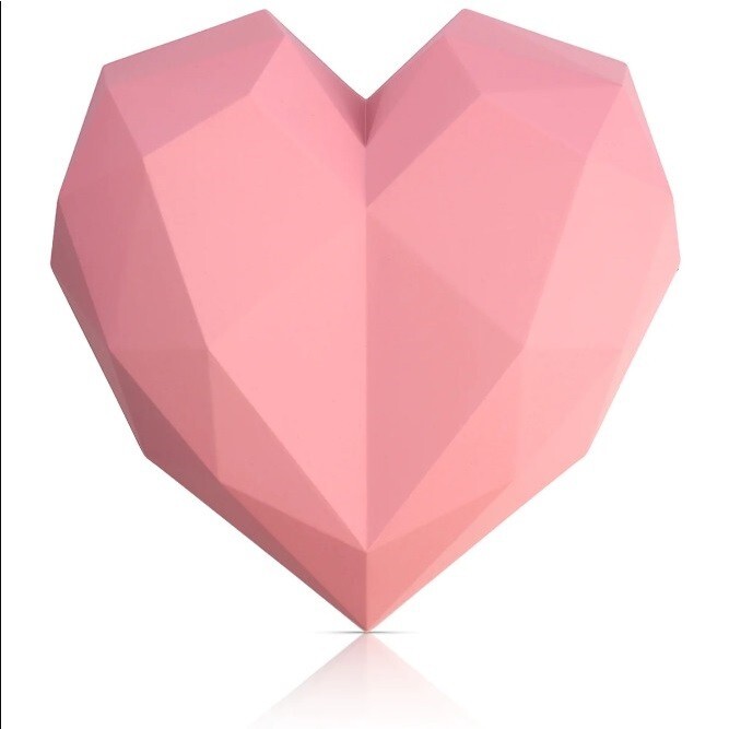 special handmade geometric heart box and plush rose flower for valentine’s day