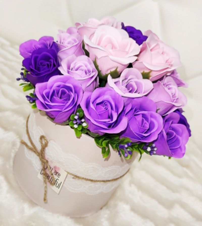 Pack of 20 Large Soap Flowers Colorful Artificial Flower Soap Women’s