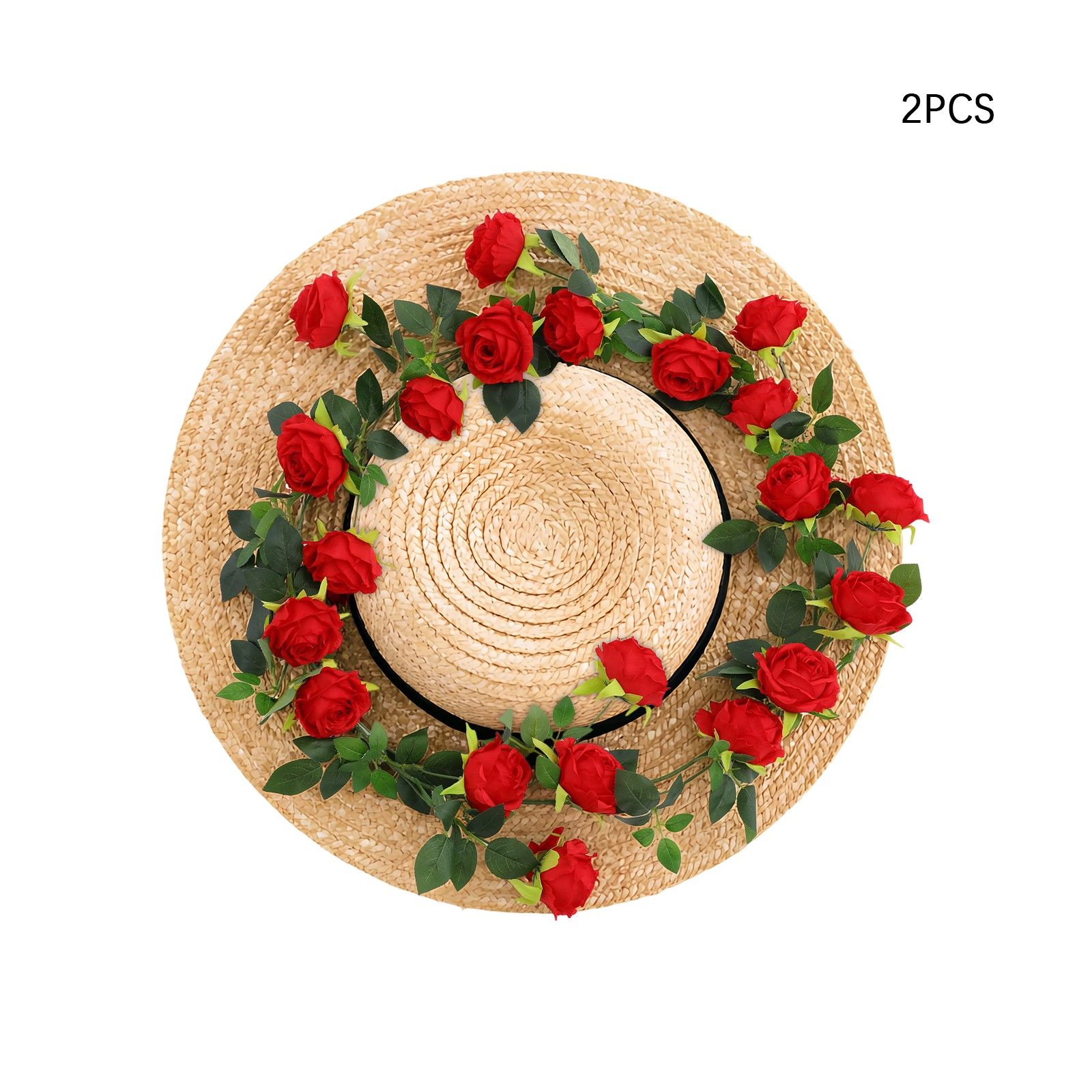 2 Pcs Flower Garland 74.8in Artificial Flower Garland for Wedding Decoration