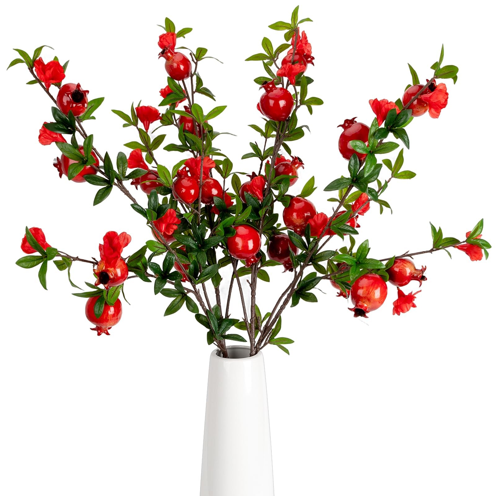 2 PCS 36.2 Inch Artificial Pomegranate Fruit Tall Branches Wedding Decor