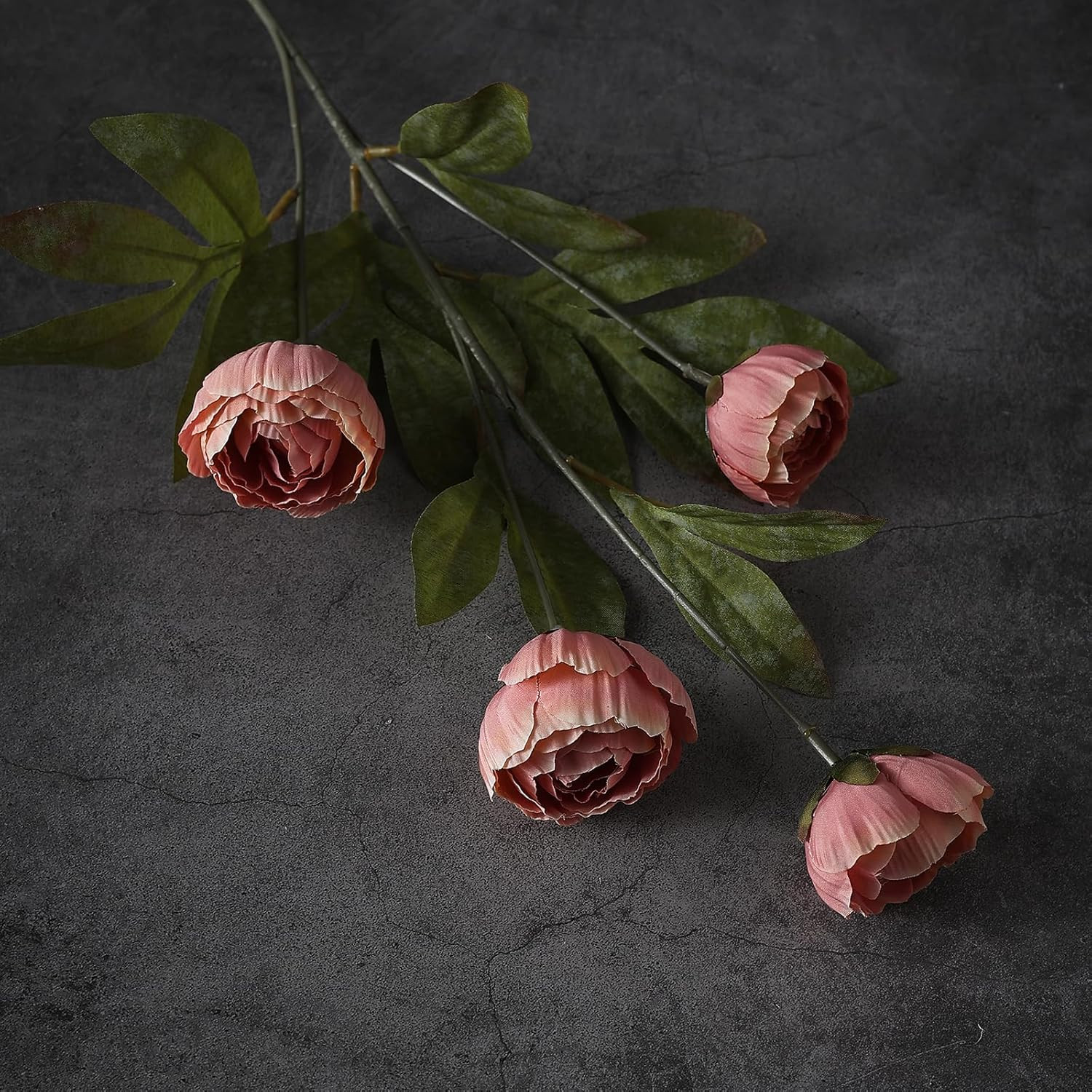 12 Pcs Faux Silk Peony Artificial Flowers for Vase -27″, Bulk Fake Peonies Branc