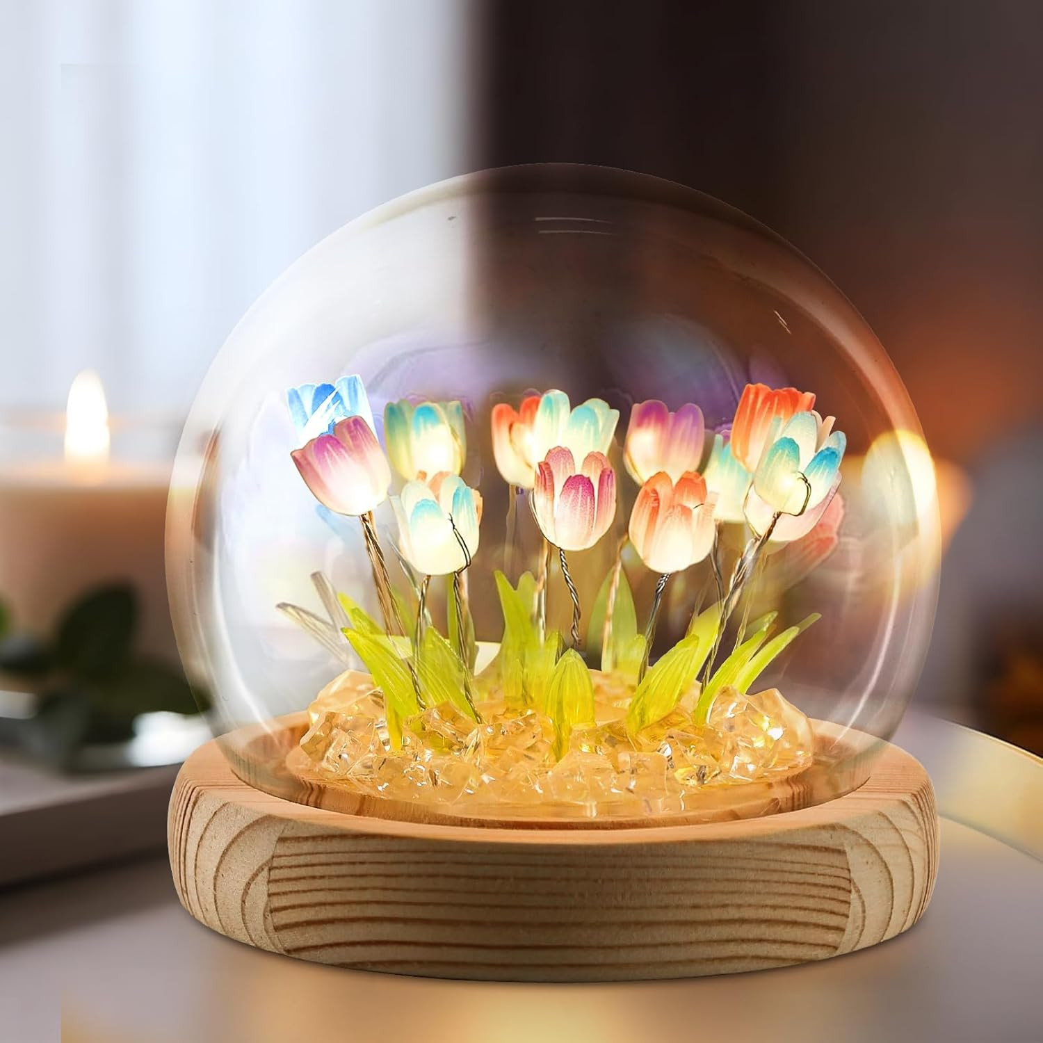 Birthday Gifts for Women Valentines Day Gifts for Her Flower Lamp Night Light f