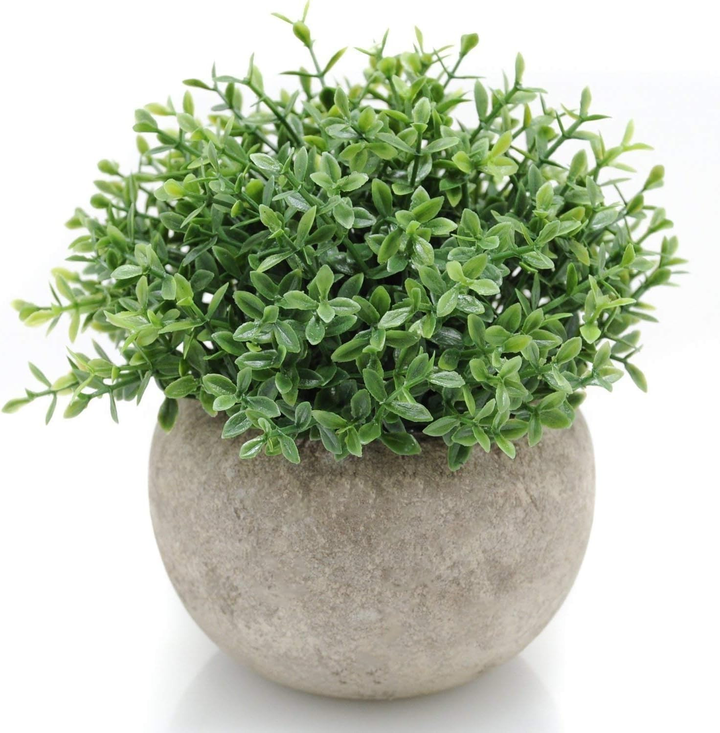 Mini Sage Green Potted Boxwood Topiary Artificial Plants for Home Decor Indoo…