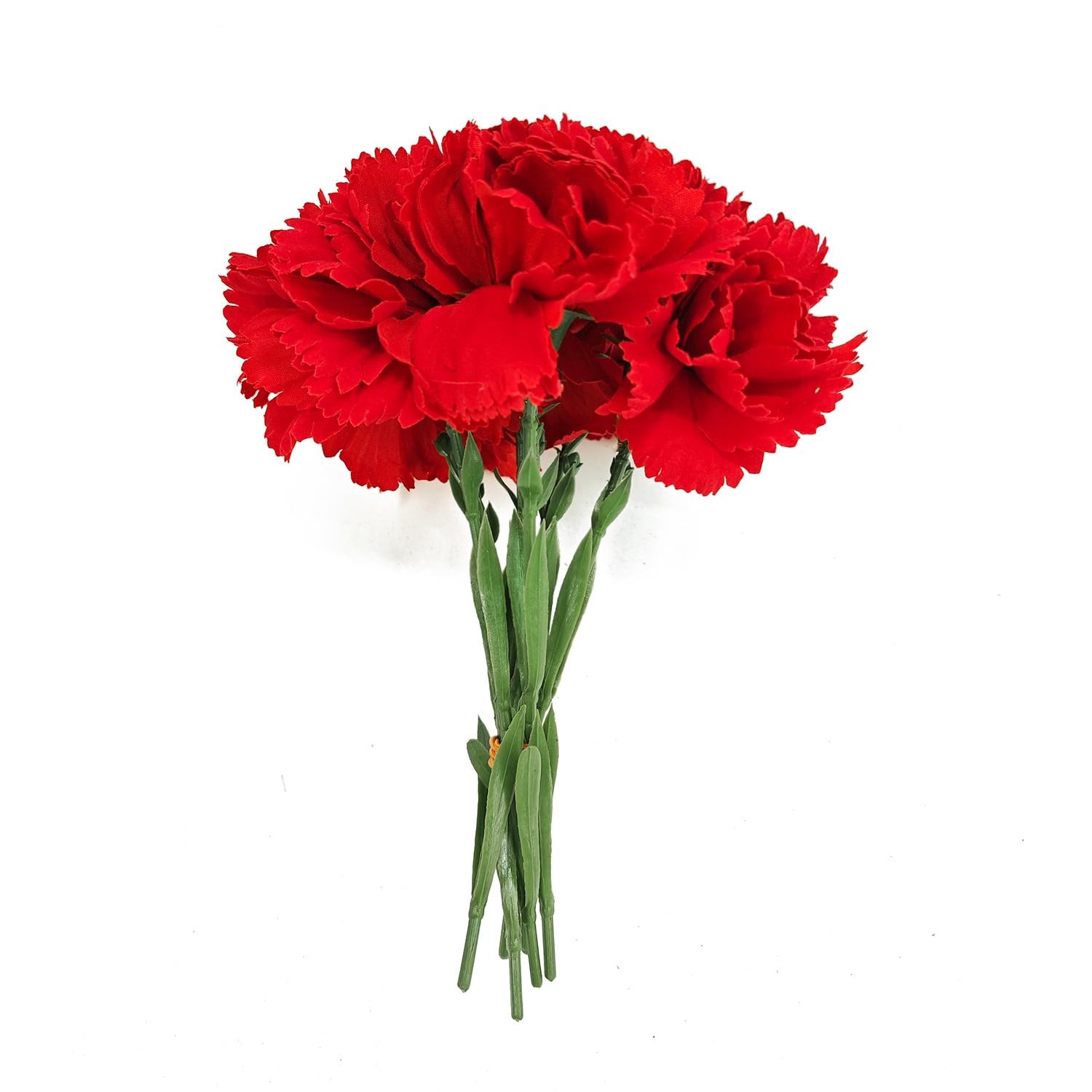 Artificial Flowers Dark Red Carnation 6 pcs