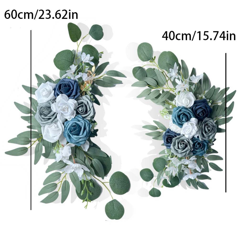 New / Dusty Blue Wedding Arch Flowers Pack Of 2 For Wedding Decoration Needs