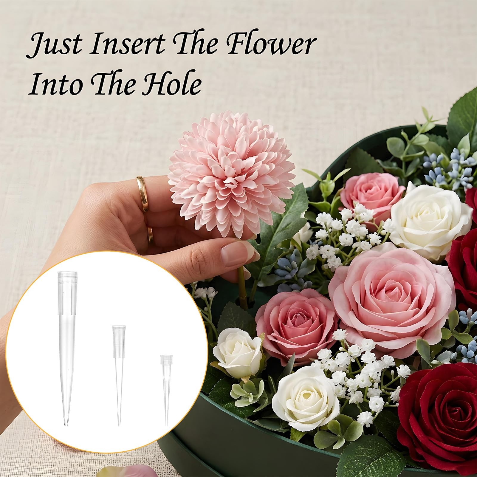 30 Pcs Floral Water Picks Flower Tubes for Fresh Flowers, Individual Floral W…