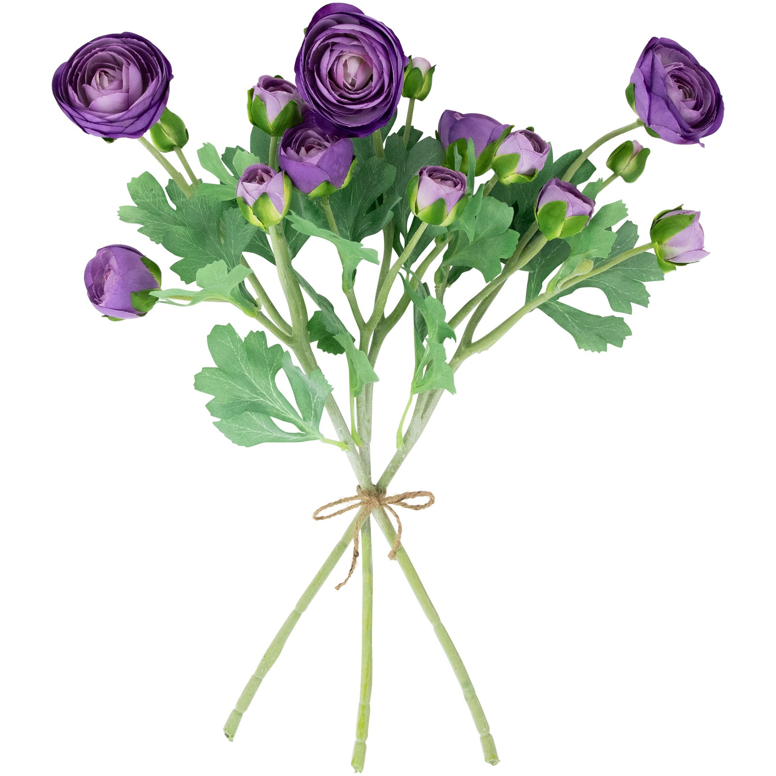 Northlight Real Touch™ Purple Ranunculus Artificial Floral Sprays Set of 6 – 21″