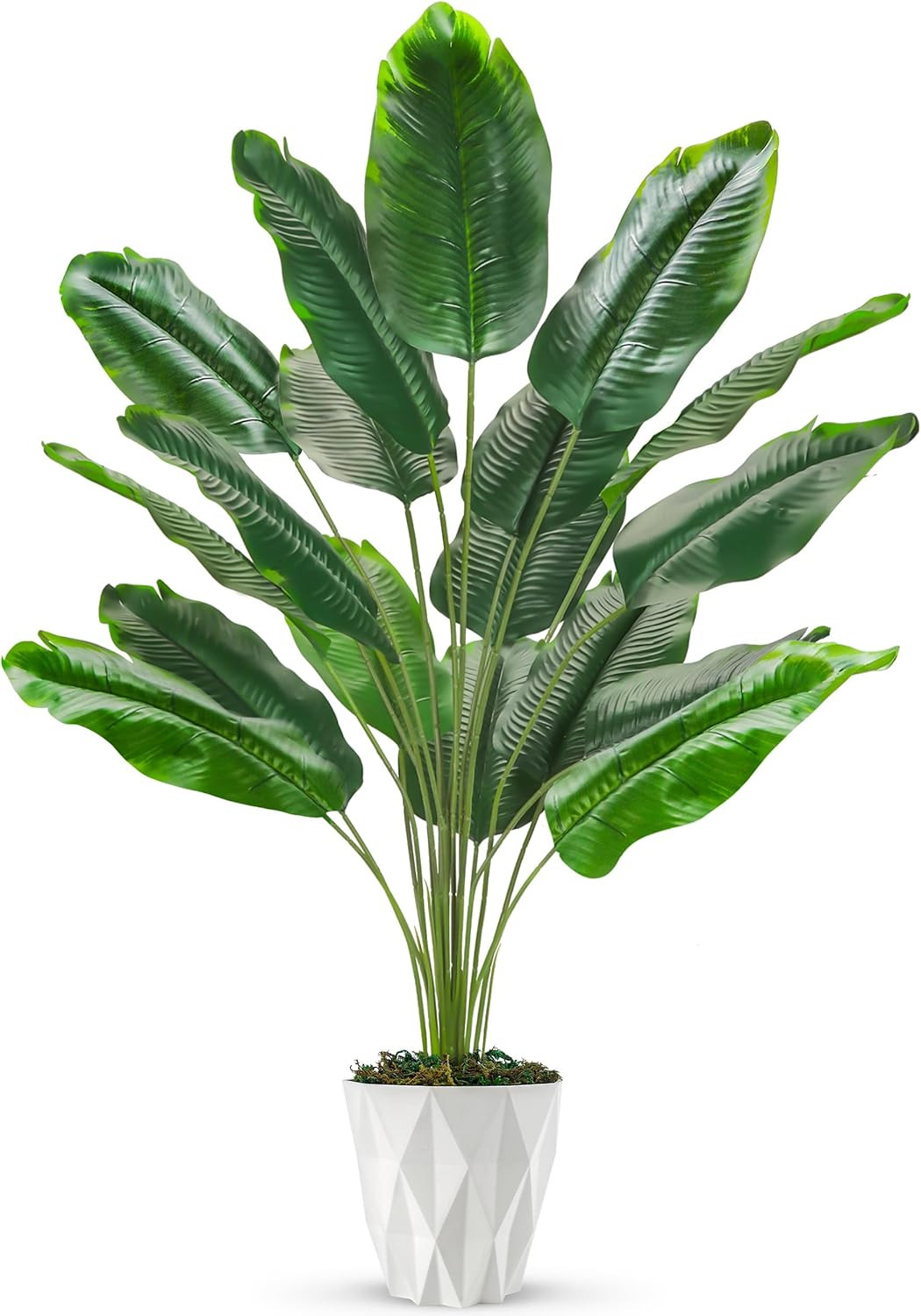 Der Rose Tall Fake Plants 28″ Artificial Potted Tropical Faux Plants Banana Tree