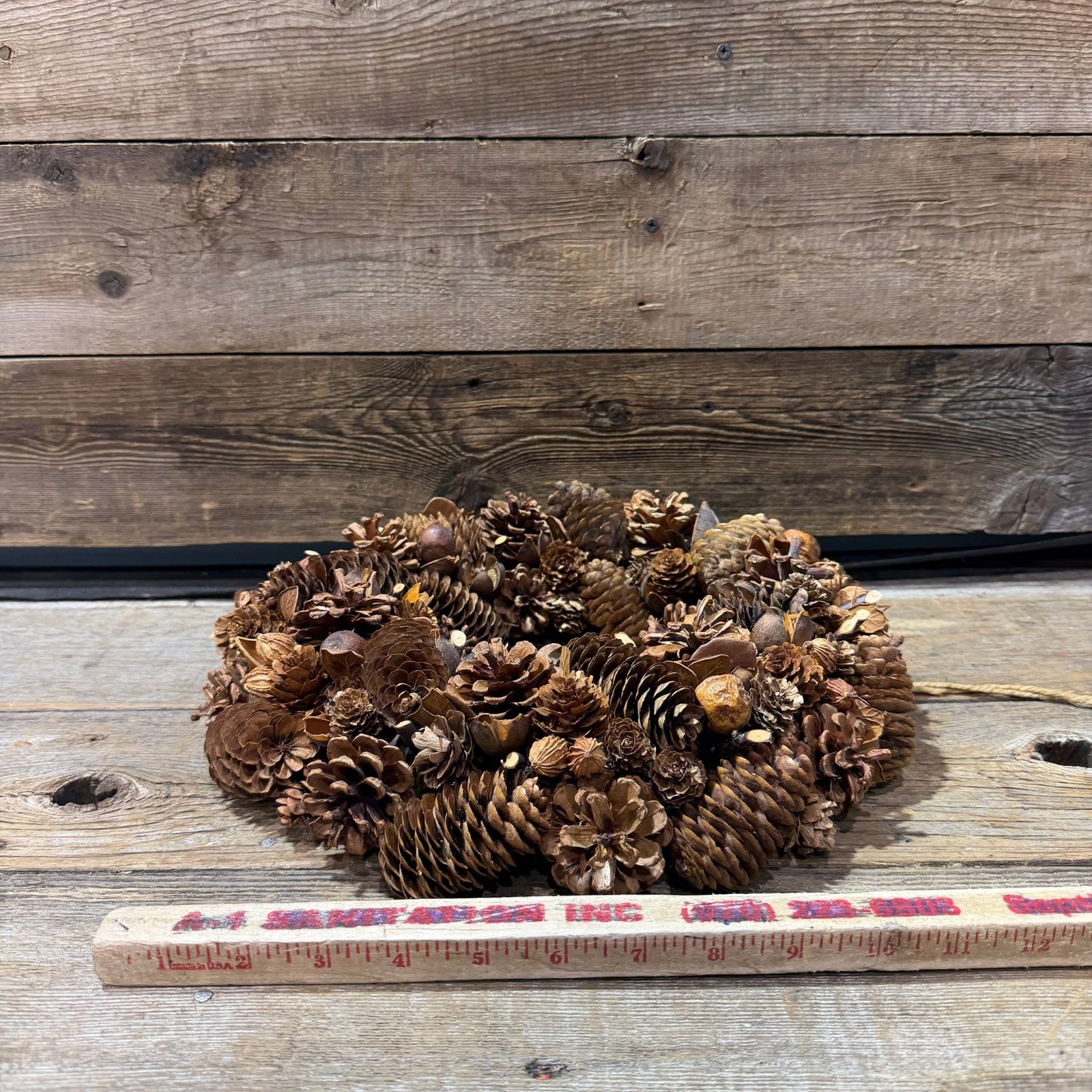 Woodland Aesthetic, Handmade Wreath, Pinecones & Acorns, Rustic