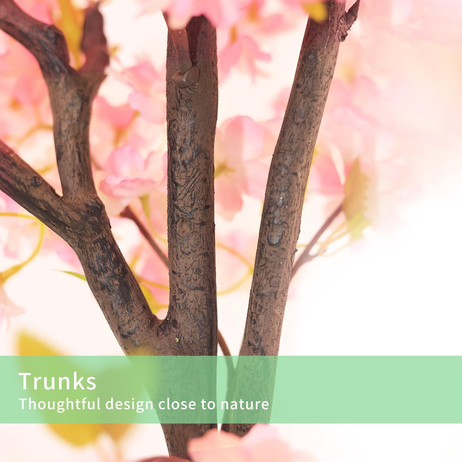 6FT Pink Artificial Cherry Blossom Tree – Lifelike Silk Decor for Home & Office