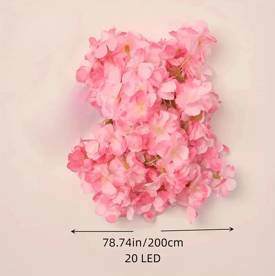 Artificial Sakura Flower Vine – 180cm Silk Garland for Wedding & Home Decor
