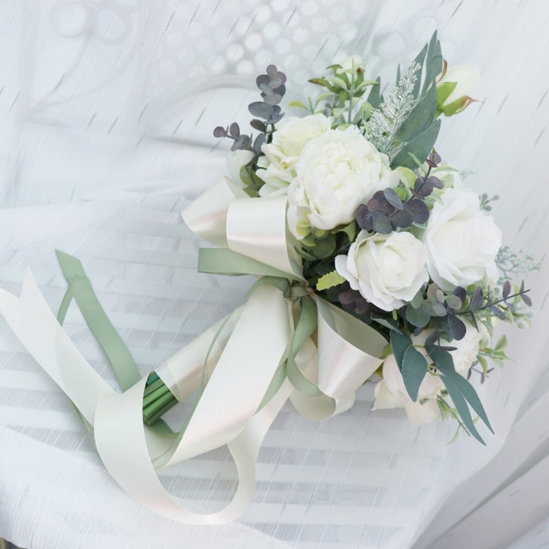 Hand Bouquet Artificial Silk Flower Ornament Bedroom Living Room Decoration