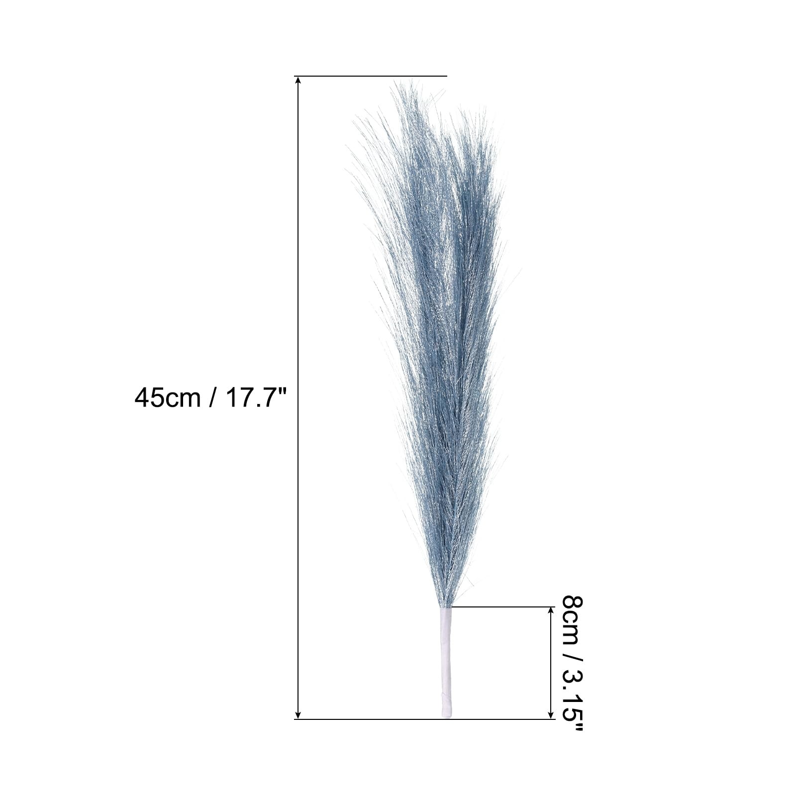 4Pcs Faux Pampas Grass Small 45cm/17.7″ Fake Fluffy Pampas Grass 7 Branches A…